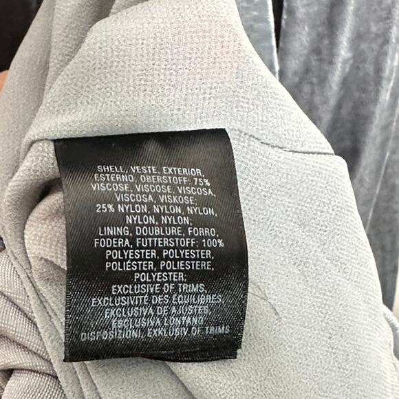 ANTHROPOLOGIE x HOLDING HORSES Velvet Shirt Dress Dusty Blue Gray Sz XL {3Y47} - Picture 6 of 6